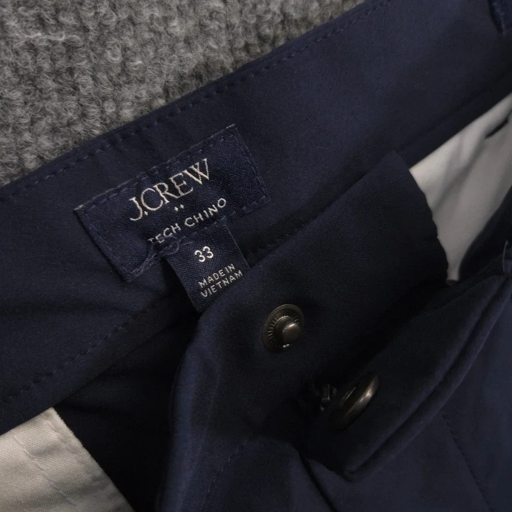 J Crew Tech Shorts Mens 33 Navy Chino Performance UPF 50+ Stretch 7